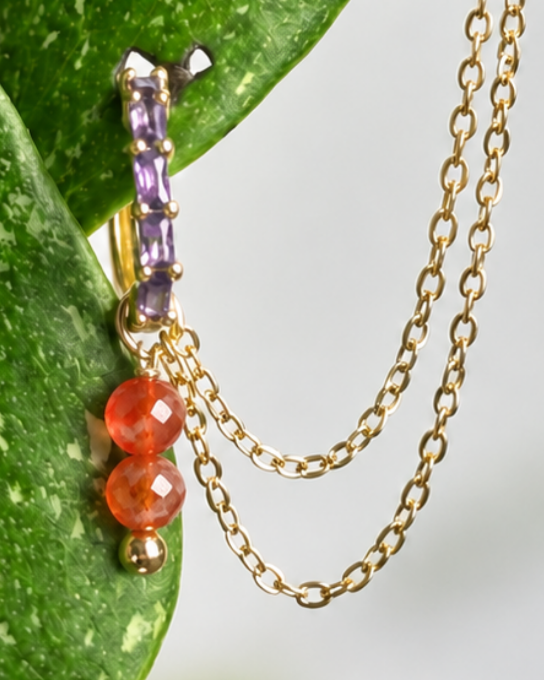 Carnelian Cordellia Earring Chain
