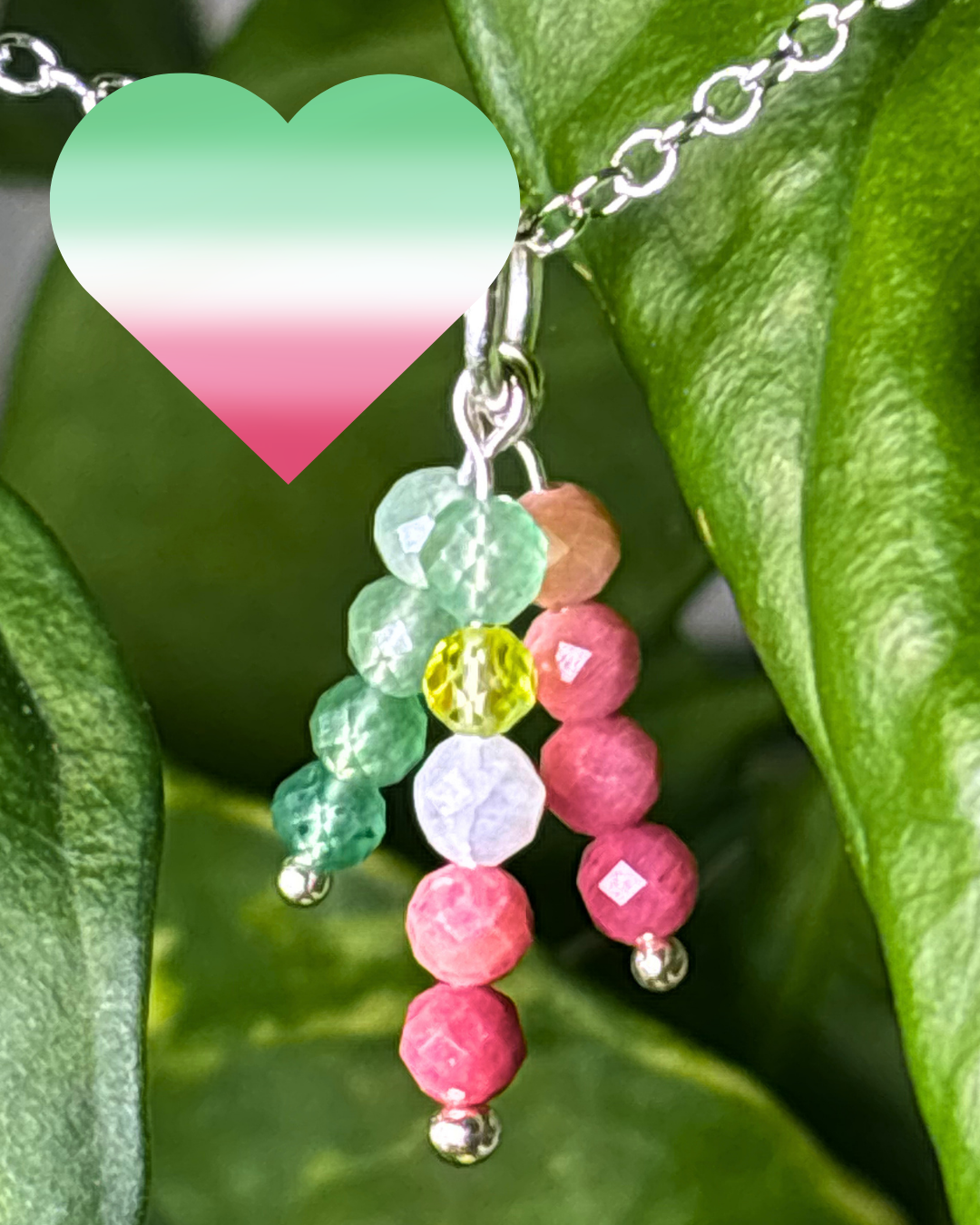 Watermelon Triple Sparkle Necklace Charm