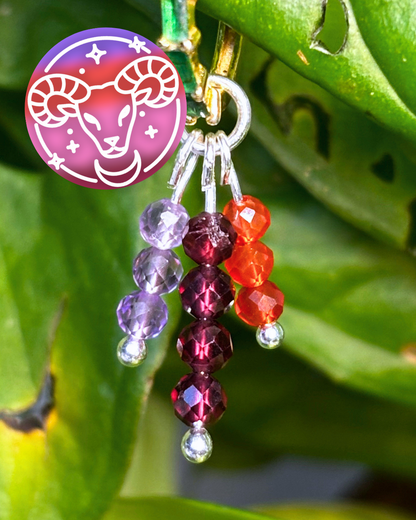 Aries Triple Sparkle Earring Charm