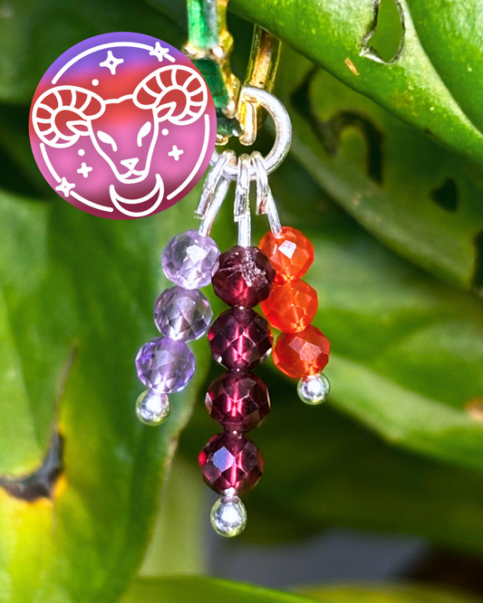Aries Triple Sparkle Earring Charm
