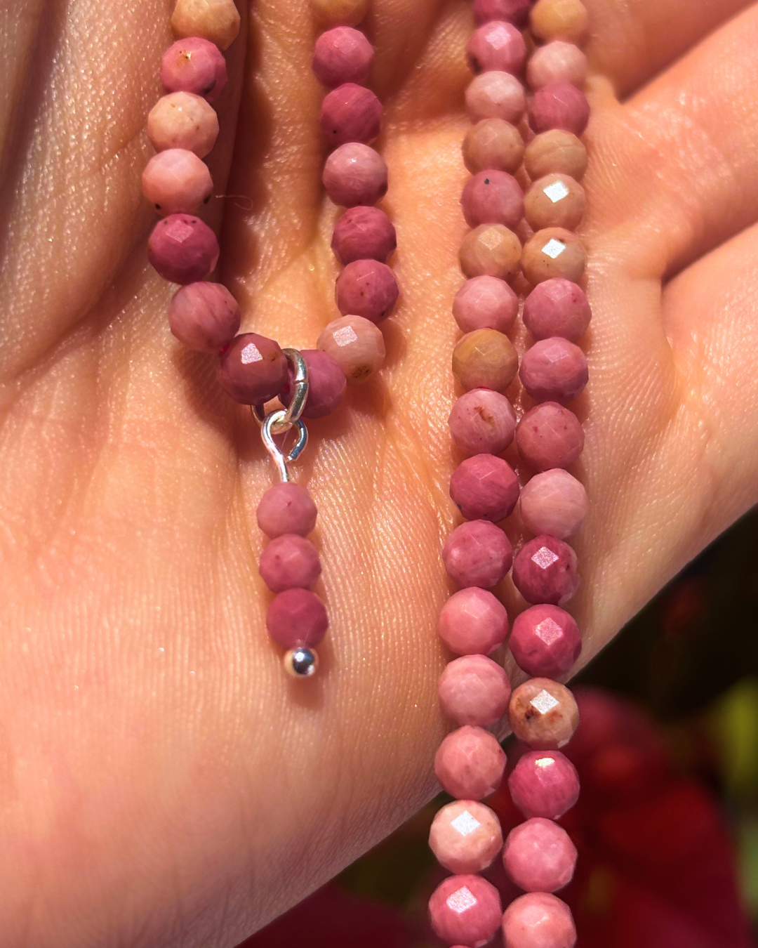 Rhodonite Crystal Necklace