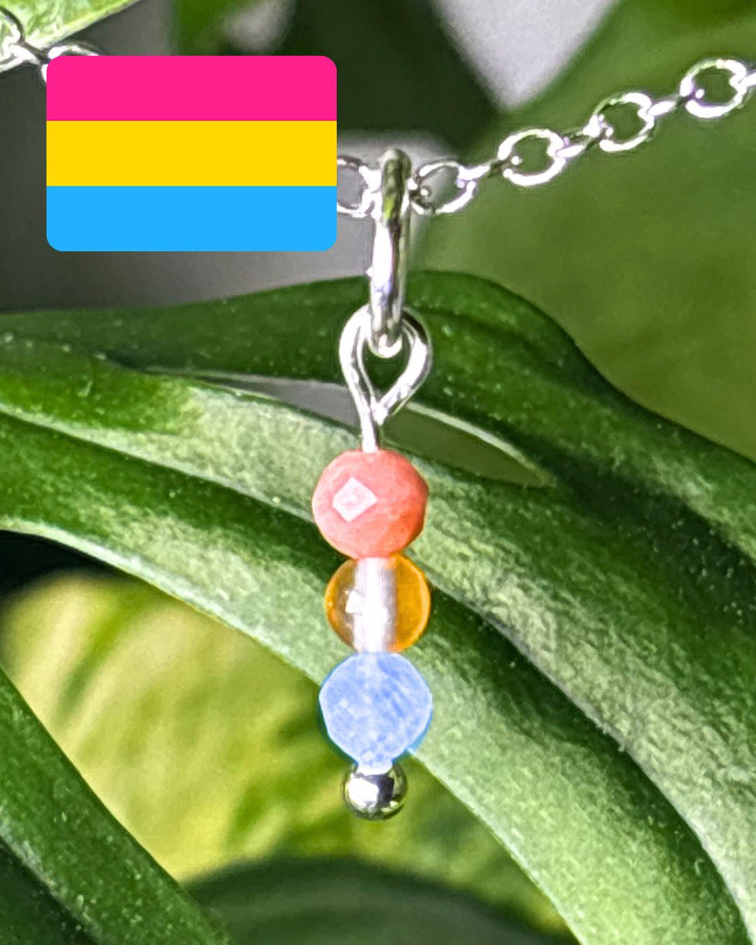 Pansexual Pride Necklace Charm