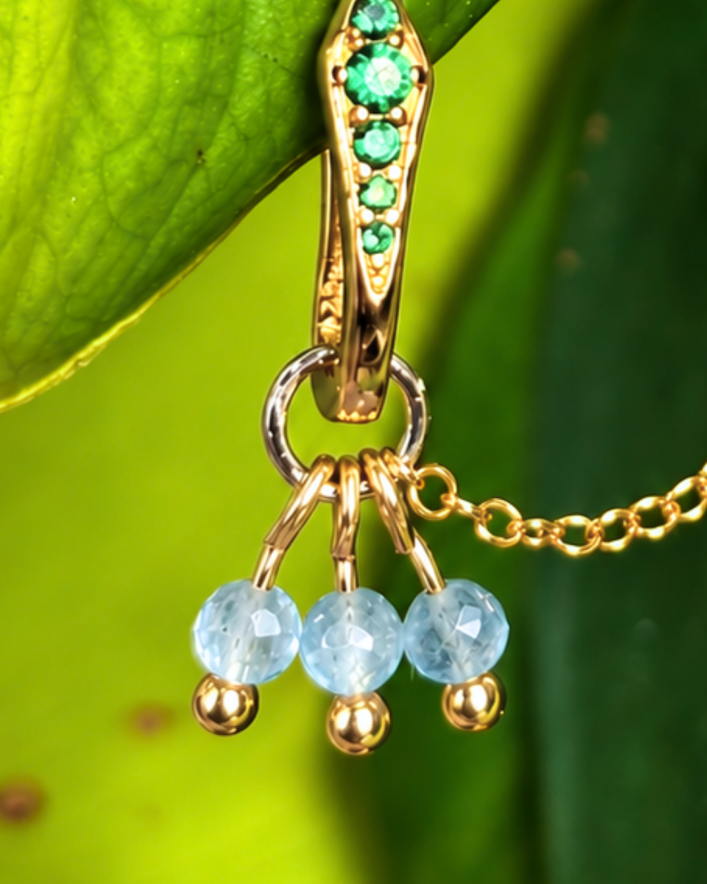 Aquamarine Grape Chain