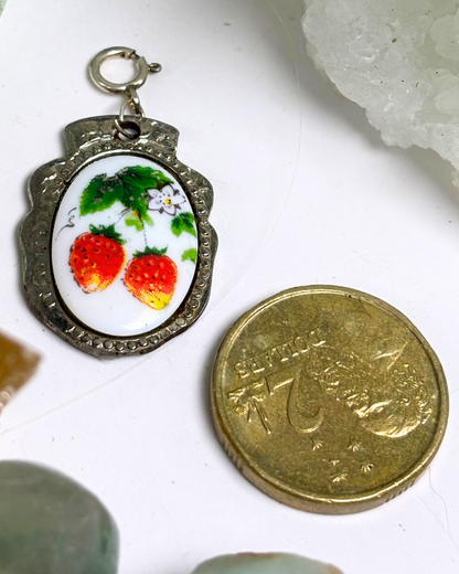 Silver Strawberries Spoon Charm