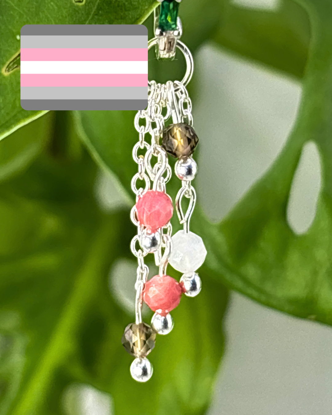 Demigirl Pride Lily of the Valley Charm