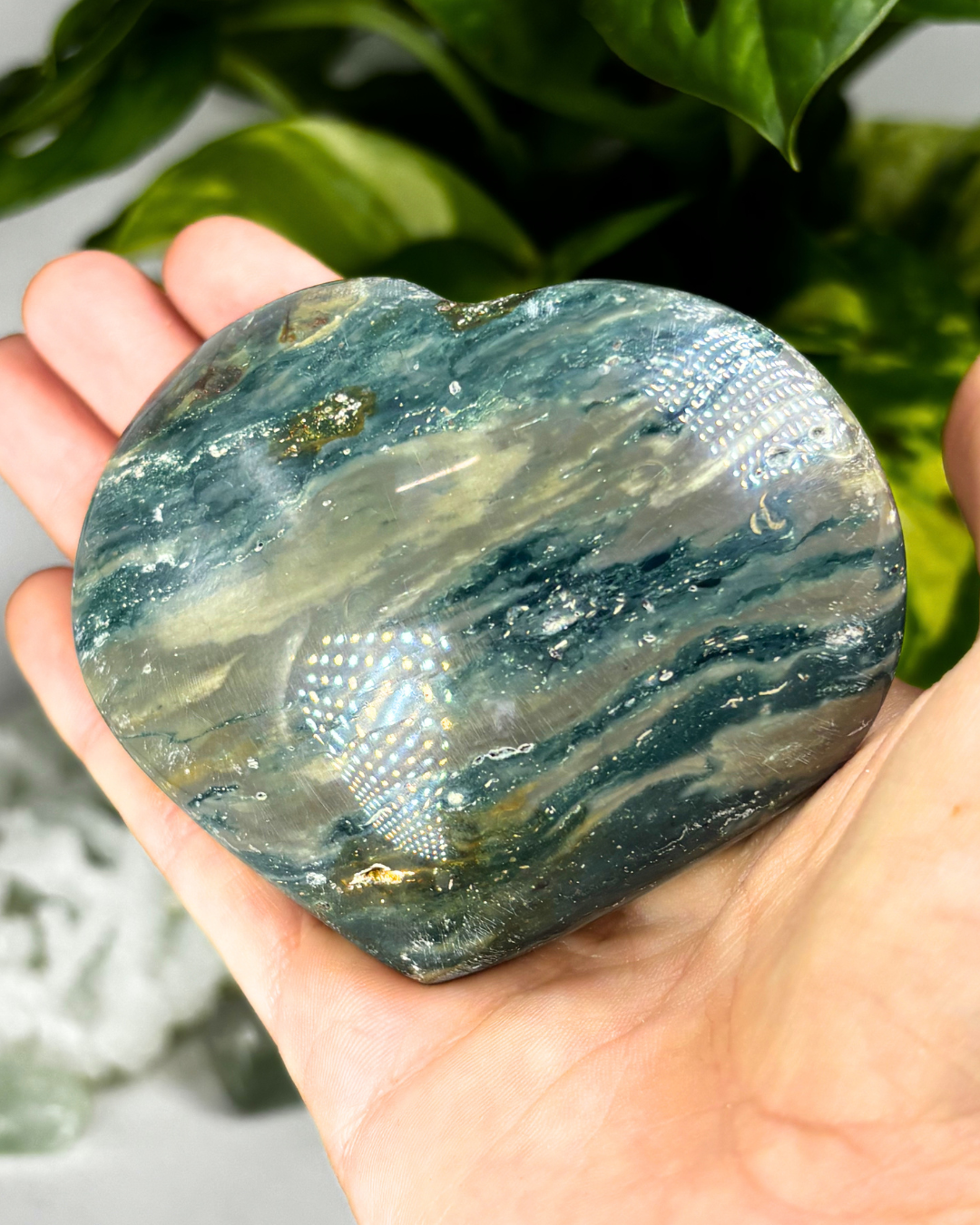 XL Ocean Jasper Heart