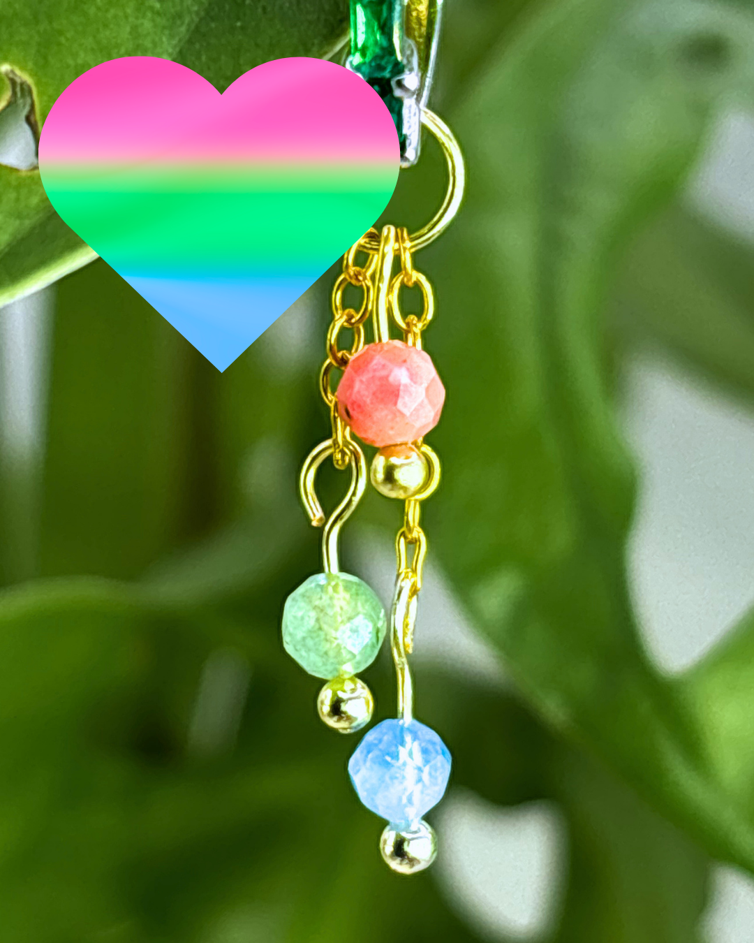 Spring Lily of the Valley Crystal Earring Charm
