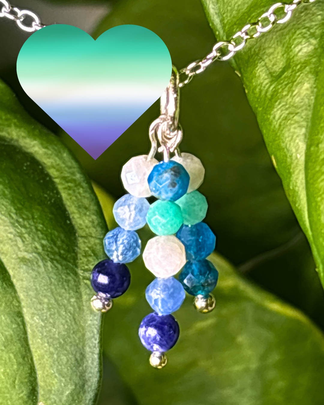 Mint Fresh Triple Sparkle Necklace Charm