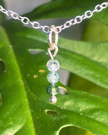 Moss Agate Small Necklace Charm