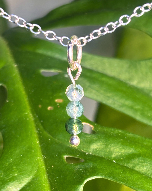 Moss Agate Small Necklace Charm
