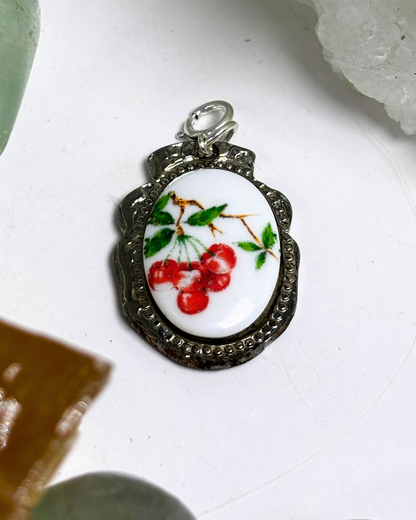 Silver Cherries Spoon Charm