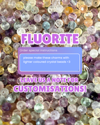 Fluorite Lily of the Valley Crystal Earring Charm