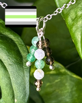 Agender Pride Triple Sparkle Necklace Charm