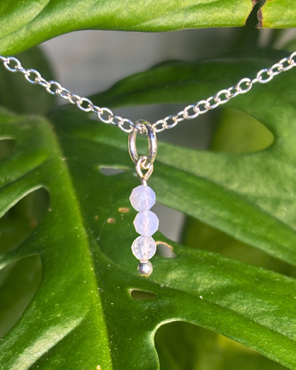 Blue Lace Agate Small Necklace Charm