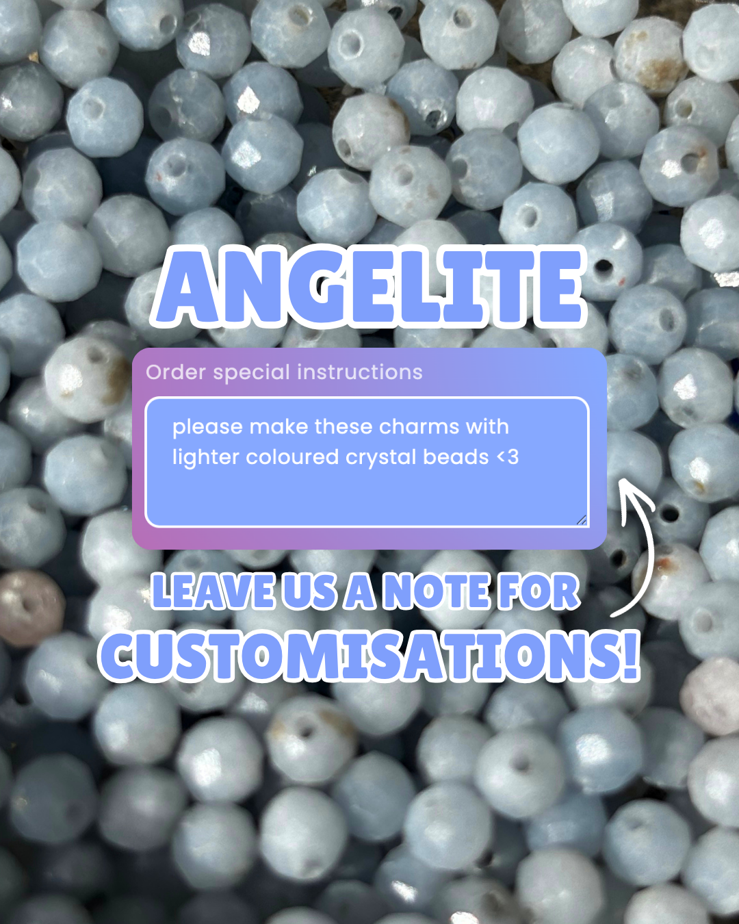 Angelite Small Necklace Charm