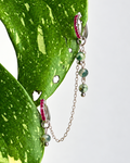 Moss Agate Waterfall Earring Chain