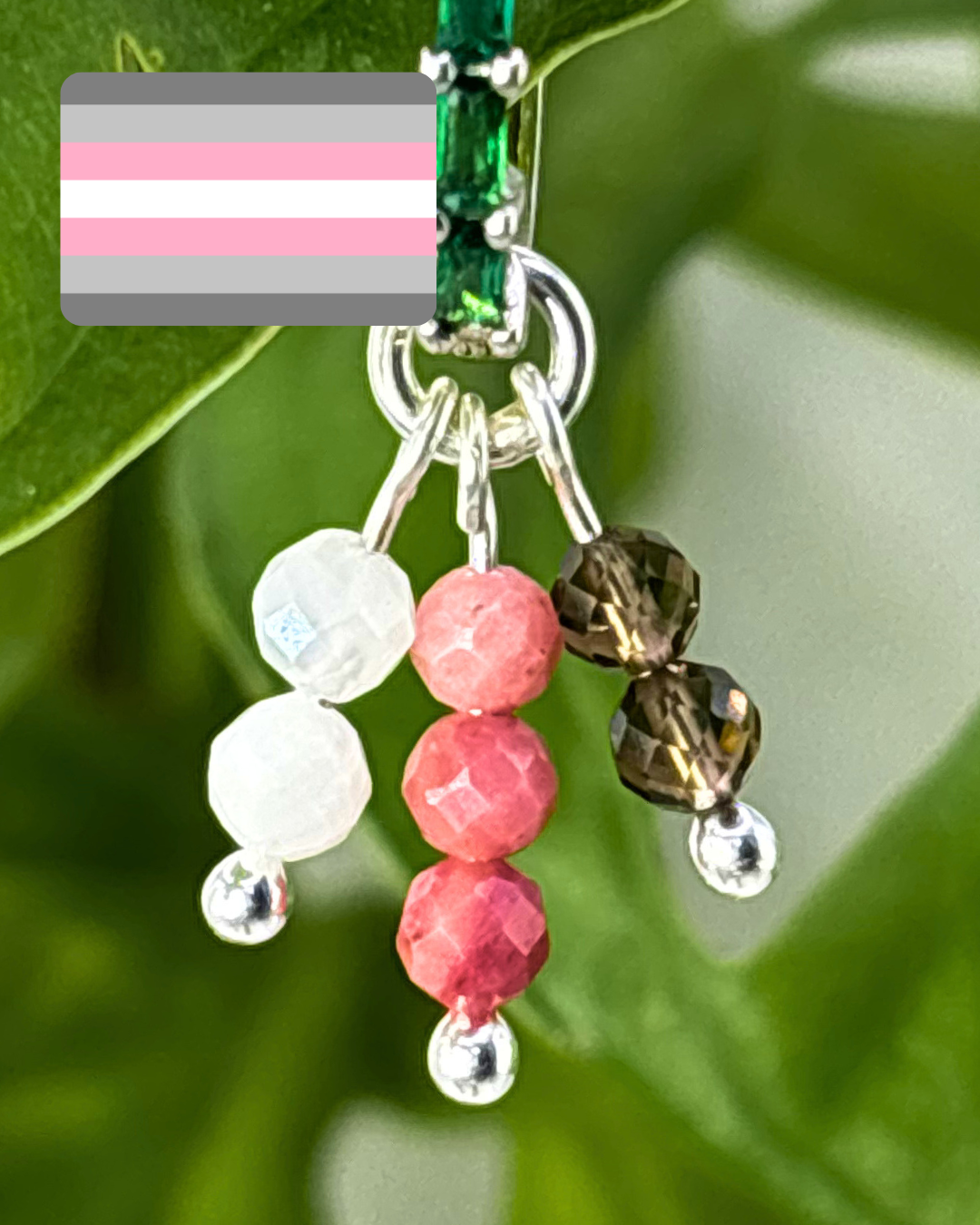 Demigirl Pride Double Sparkle Charm
