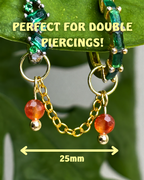 Carnelian Aurora Earring Chain
