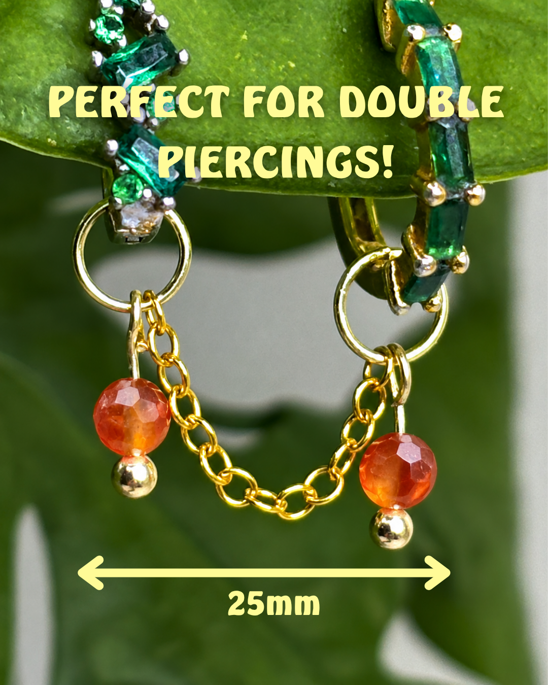 Carnelian Aurora Earring Chain