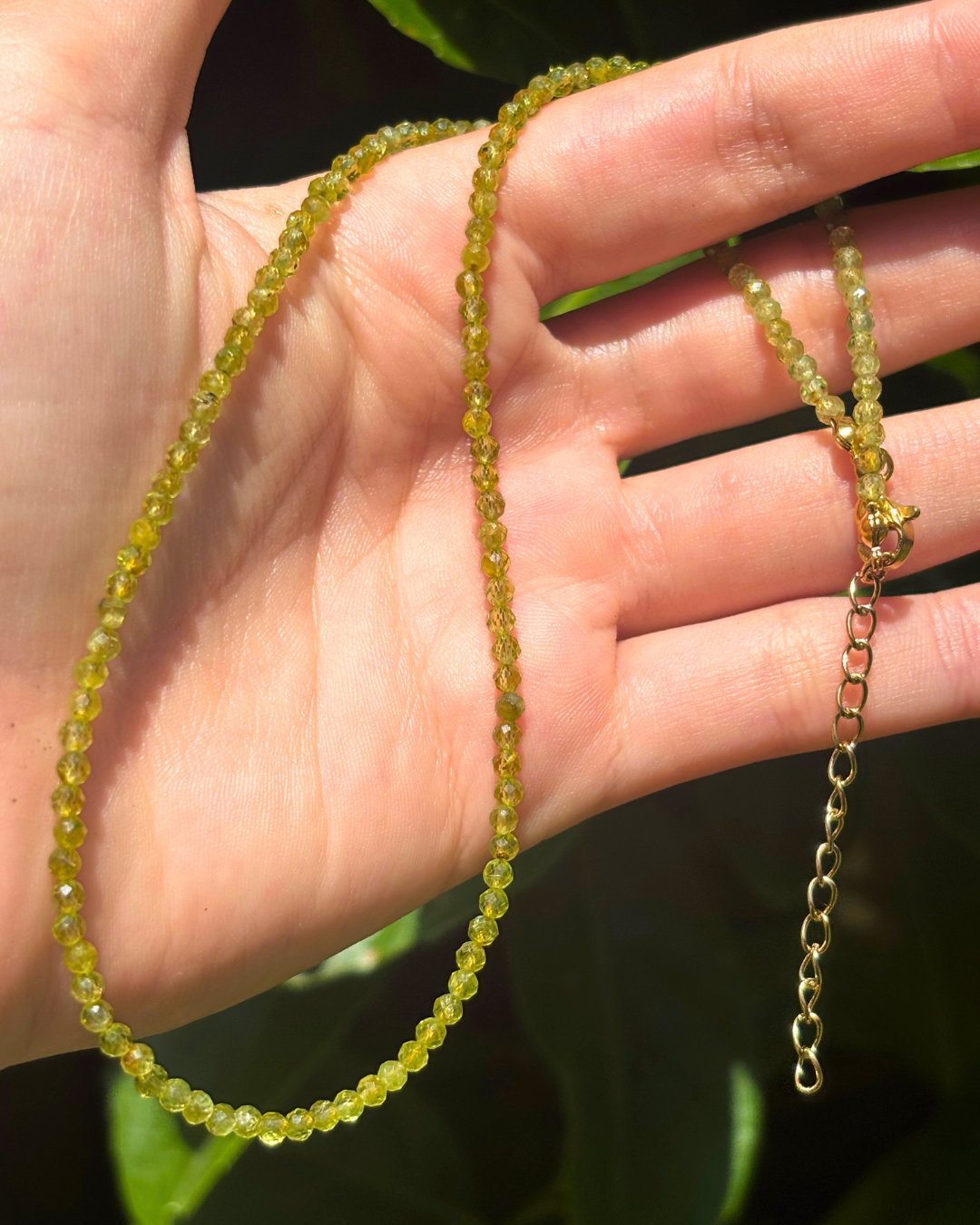 Peridot Crystal Necklace
