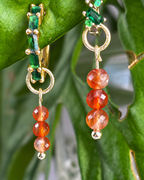 Carnelian Triple Dew Drop Charms PAIR
