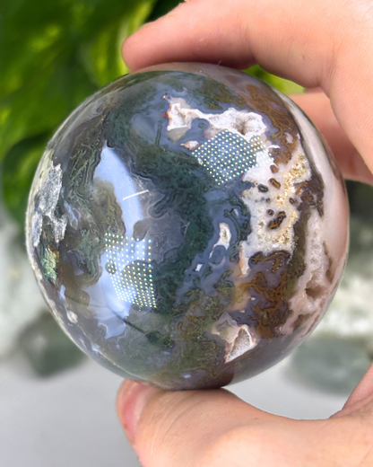 Large Moss Agate Sphere