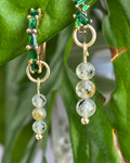 Labradorite Triple Dew Drop Charms PAIR