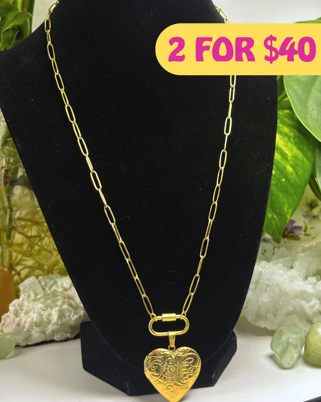 The Carabiner Necklace Gold 50cm