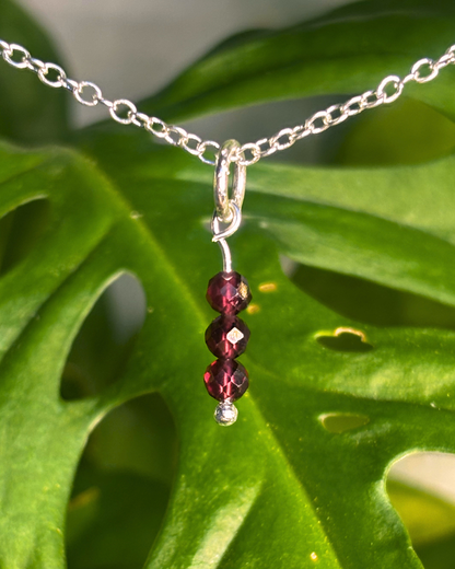 Garnet Small Necklace Charm