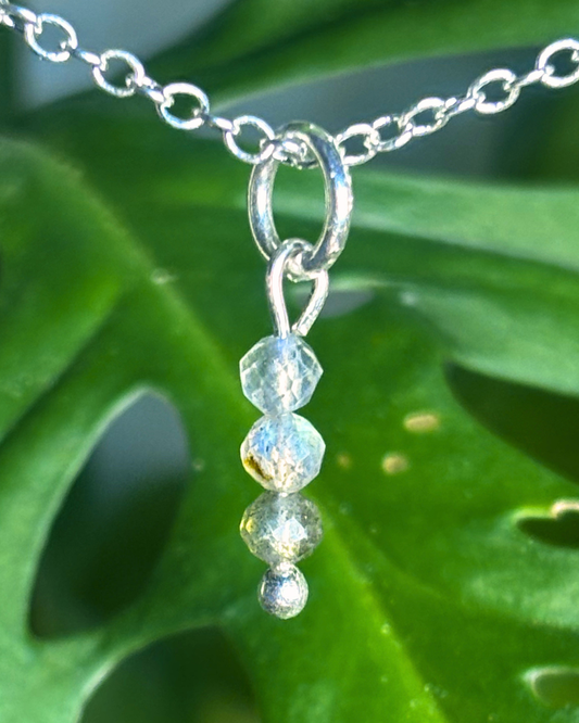 Labradorite Small Necklace Charm