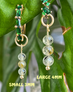 Labradorite Triple Dew Drop Charms PAIR