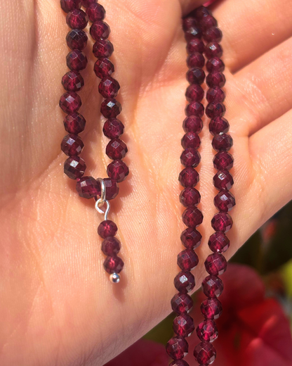 Garnet Crystal Necklace