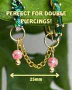 Rhodonite Aurora Earring Chain