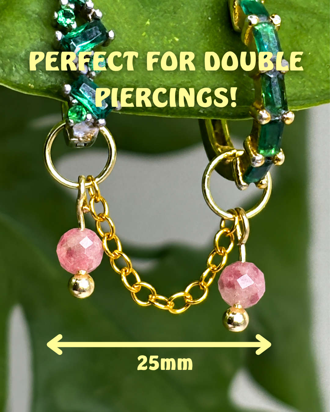 Rhodonite Aurora Earring Chain