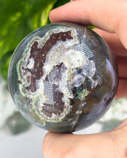 Large Moss Agate Sphere