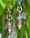 Fluorite Triple Dew Drop Charms PAIR