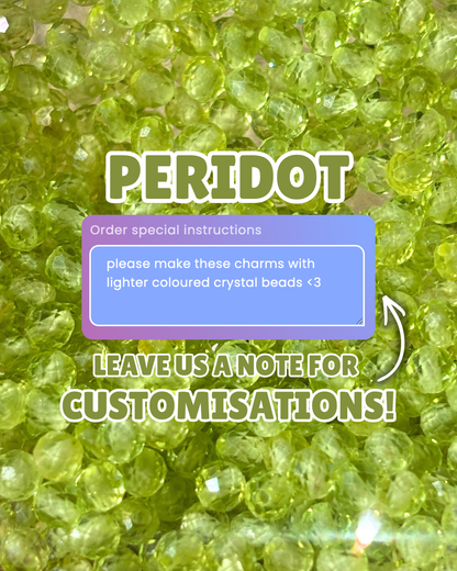 Peridot Triple Dew Drop Charms PAIR