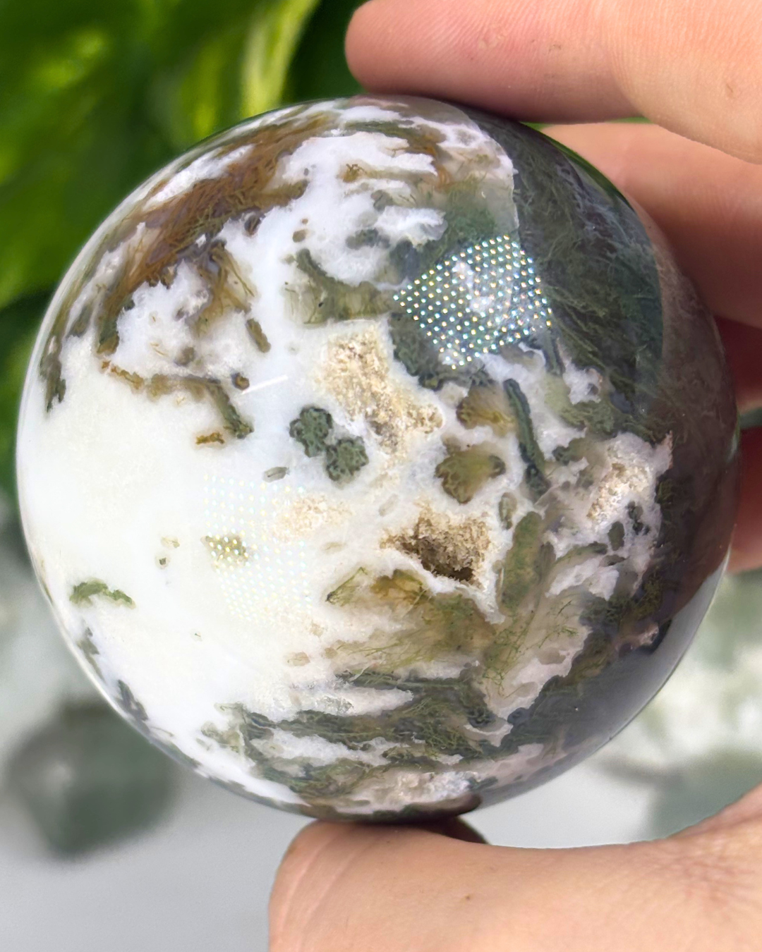 Large Moss Agate Sphere