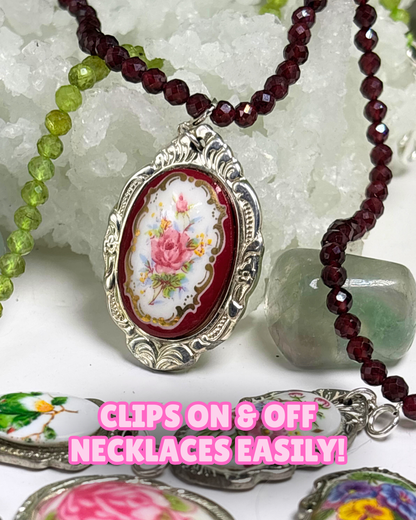 Yellow Snowflake Gold Porcelain Spoon Charm