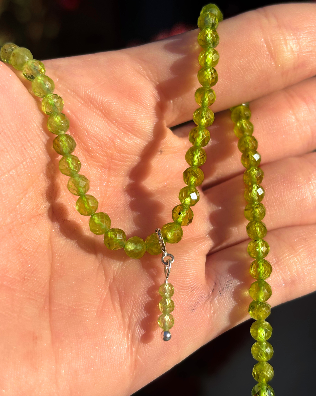 Peridot Crystal Necklace