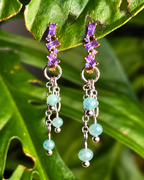 Amazonite Lily of the Valley Crystal Earring Charm
