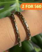 Rainbow Star Gold Cuff Bracelet