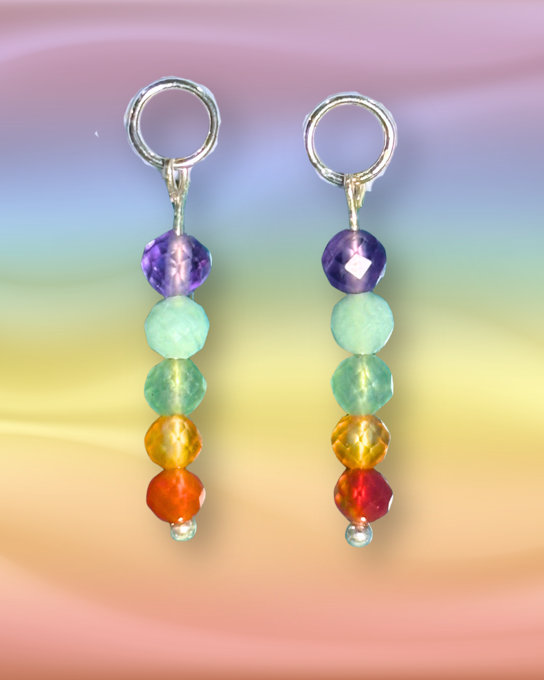 Rainbow Earring Charms PAIR