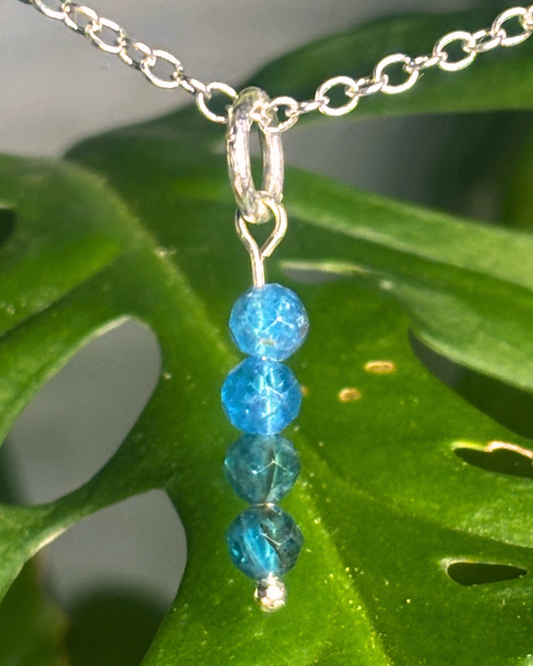 Apatite Long Necklace Charm