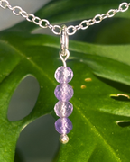 Amethyst Long Necklace Charm
