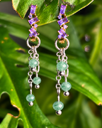 Green Aventurine Lily of the Valley Crystal Earring Charm
