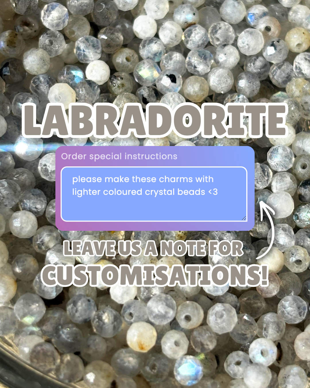 Labradorite Lily of the Valley Necklace Charm