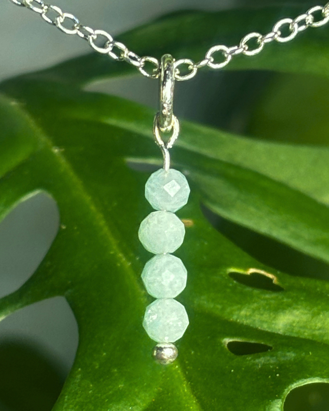 Amazonite Long Necklace Charm