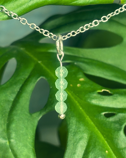 Green Aventurine Long Necklace Charm