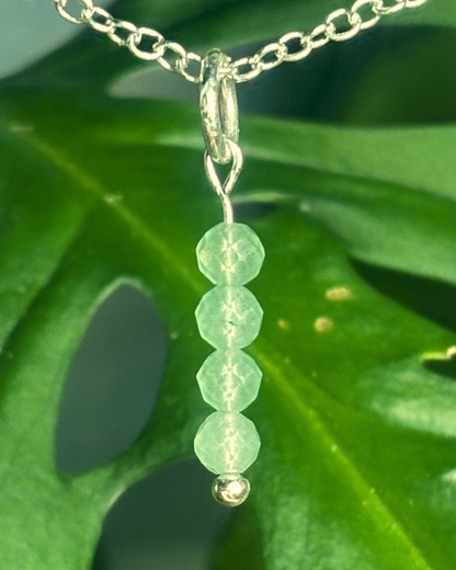 Green Aventurine Long Necklace Charm